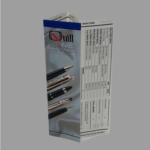 QUILL Vintage Black Ballpoint Pen with Logo Embossed Clip Lifetime Guarantee USA - Picture 6 of 8